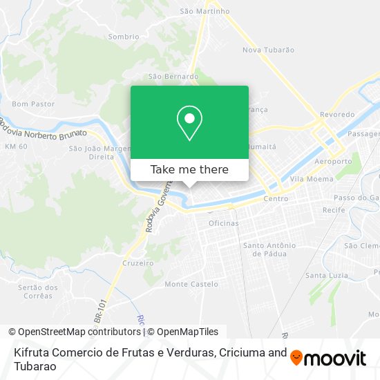 Kifruta Comercio de Frutas e Verduras map