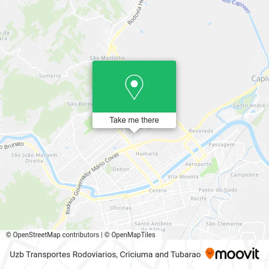 Uzb Transportes Rodoviarios map
