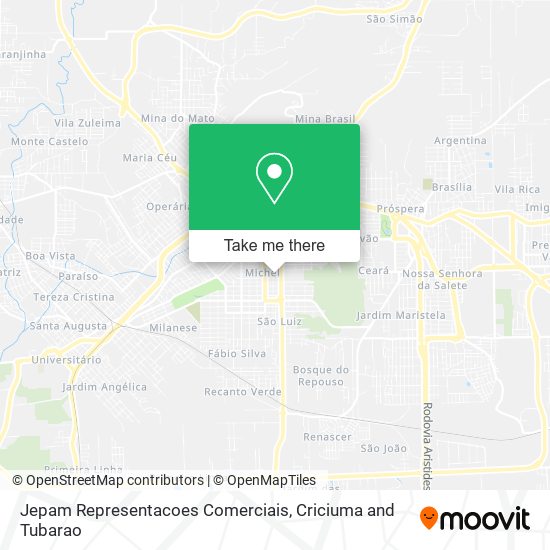 Jepam Representacoes Comerciais map