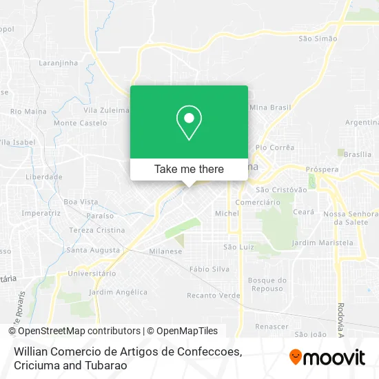 Willian Comercio de Artigos de Confeccoes map