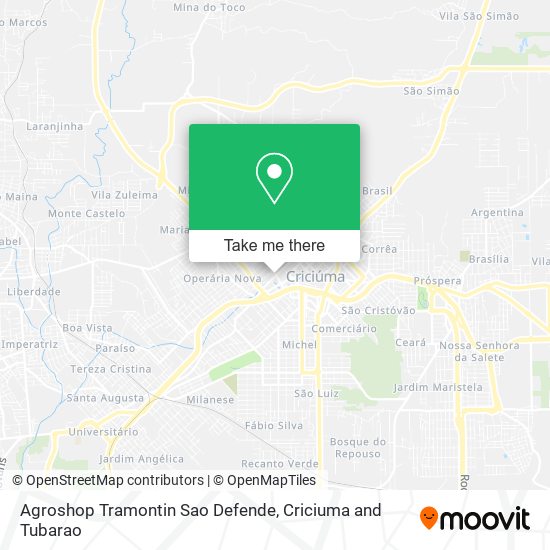 Agroshop Tramontin Sao Defende map