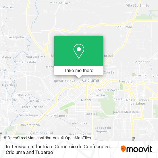 In Tenssao Industria e Comercio de Confeccoes map