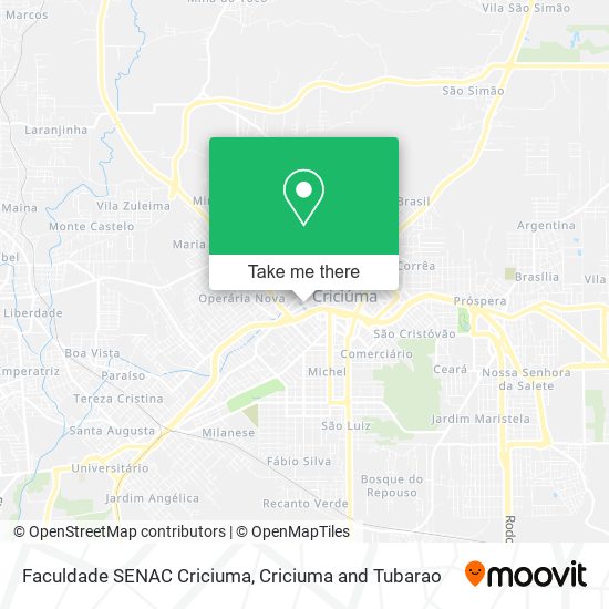 Faculdade SENAC Criciuma map