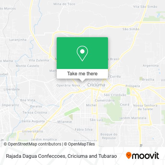 Mapa Rajada Dagua Confeccoes