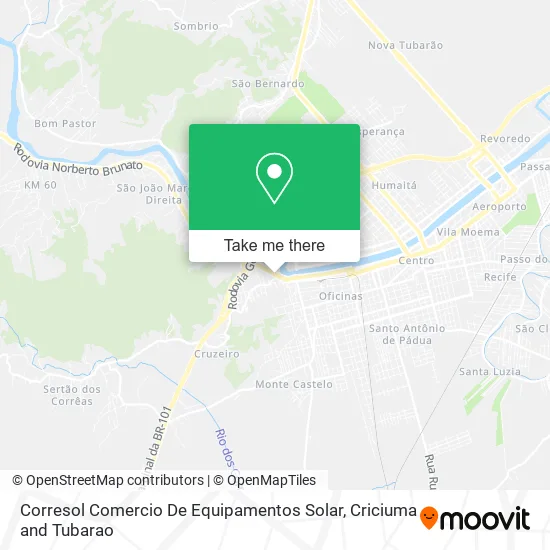 Corresol Comercio De Equipamentos Solar map