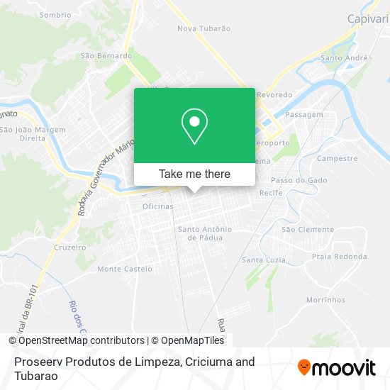 Mapa Proseerv Produtos de Limpeza