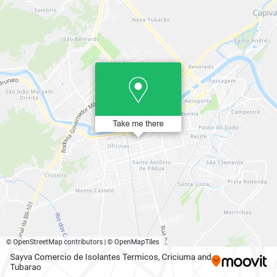 Mapa Sayva Comercio de Isolantes Termicos