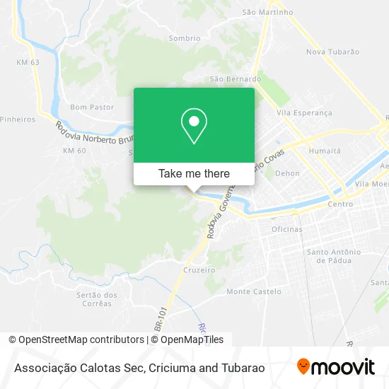 Associação Calotas Sec map