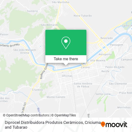 Diprocel Distribuidora Produtos Cerâmicos map