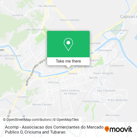 Acomp - Associacao dos Comerciantes do Mercado Publico D map