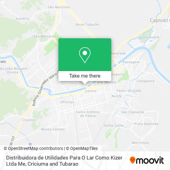 Mapa Distribuidora de Utilidades Para O Lar Como Kizer Ltda Me