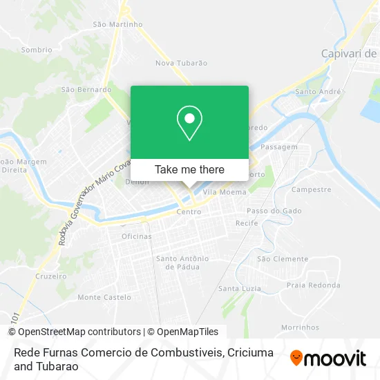 Rede Furnas Comercio de Combustiveis map