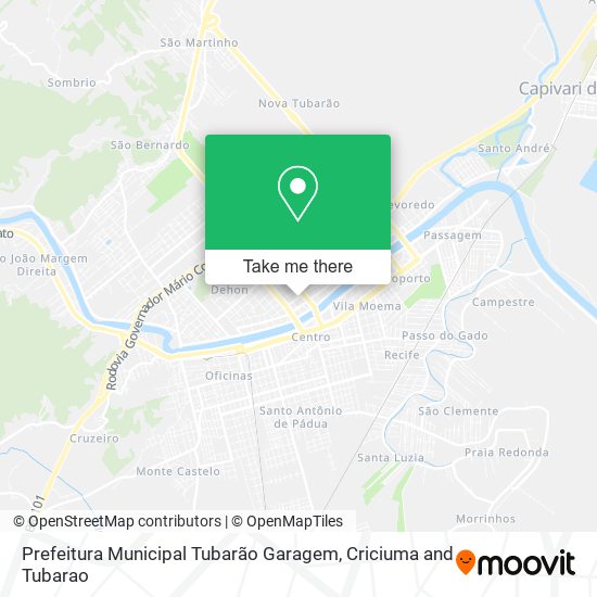 Prefeitura Municipal Tubarão Garagem map