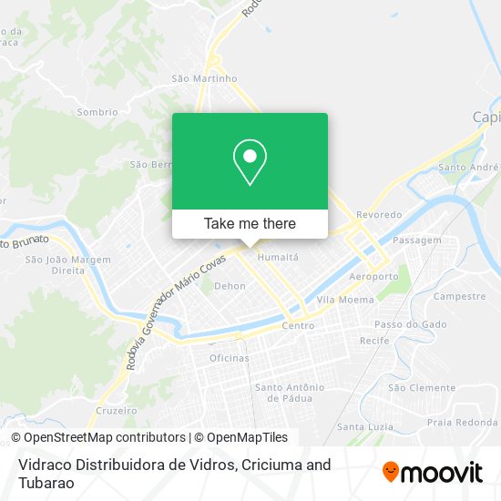 Vidraco Distribuidora de Vidros map