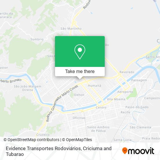 Mapa Evidence Transportes Rodoviários