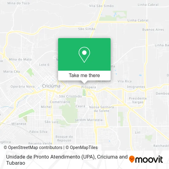 Unidade de Pronto Atendimento (UPA) map