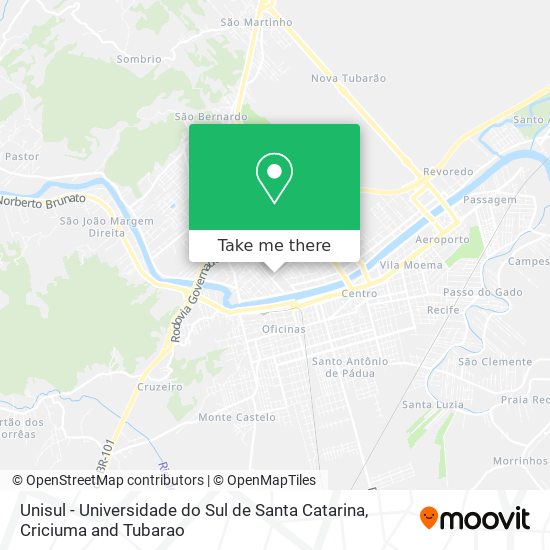 Unisul - Universidade do Sul de Santa Catarina map