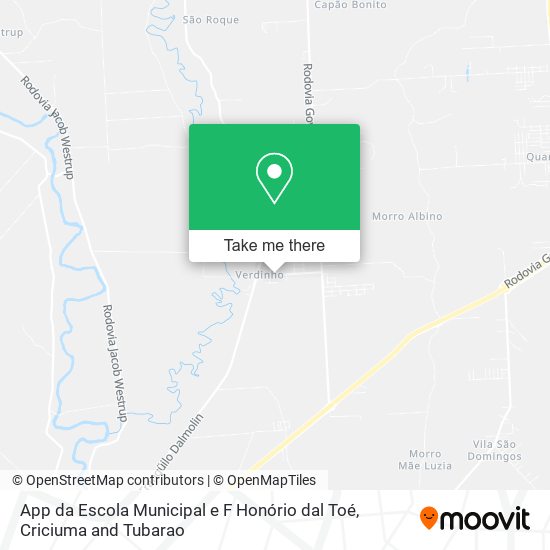 Mapa App da Escola Municipal e F Honório dal Toé