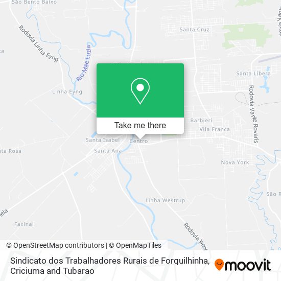 Sindicato dos Trabalhadores Rurais de Forquilhinha map