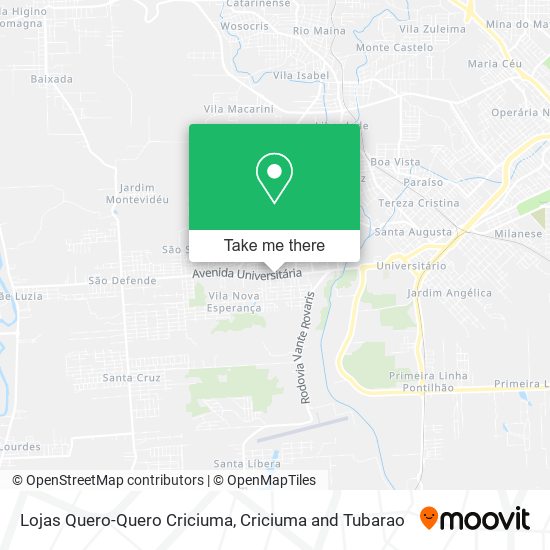 Lojas Quero-Quero Criciuma map
