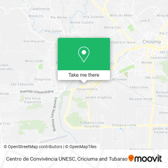 Centro de Convivência UNESC map
