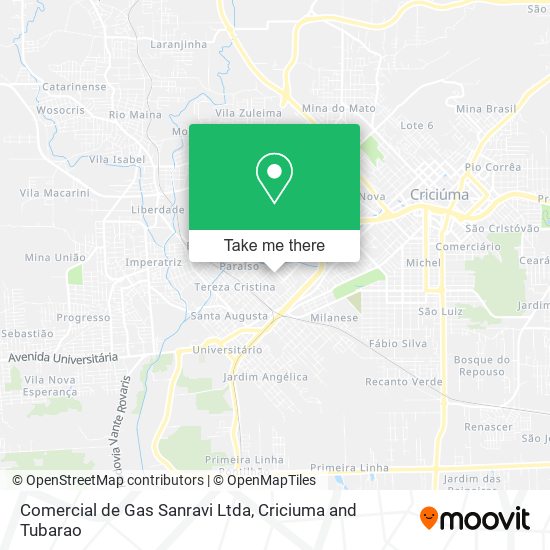 Mapa Comercial de Gas Sanravi Ltda
