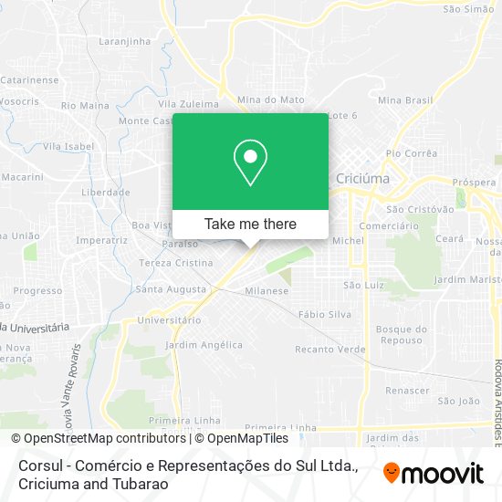 Corsul - Comércio e Representações do Sul Ltda. map