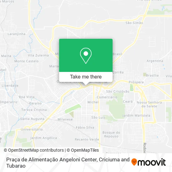 Praça de Alimentação Angeloni Center map