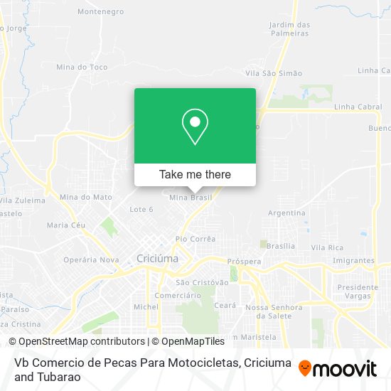 Vb Comercio de Pecas Para Motocicletas map