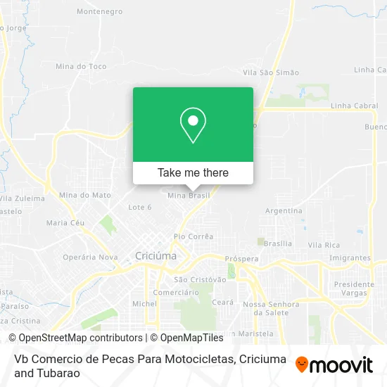 Vb Comercio de Pecas Para Motocicletas map