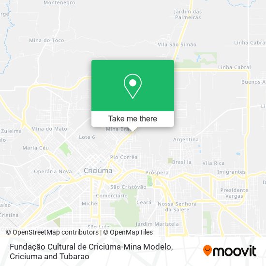 Fundação Cultural de Criciúma-Mina Modelo map