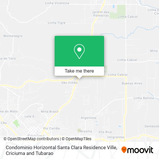 Condominio Horizontal Santa Clara Residence Ville map