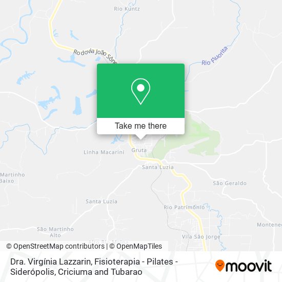 Dra. Virgínia Lazzarin, Fisioterapia - Pilates - Siderópolis map