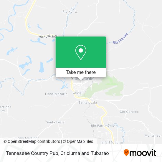 Mapa Tennessee Country Pub