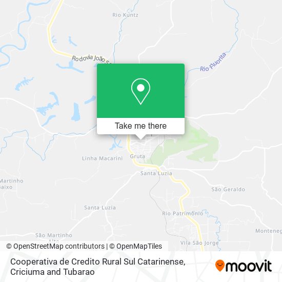 Cooperativa de Credito Rural Sul Catarinense map