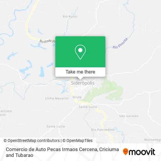 Comercio de Auto Pecas Irmaos Cercena map