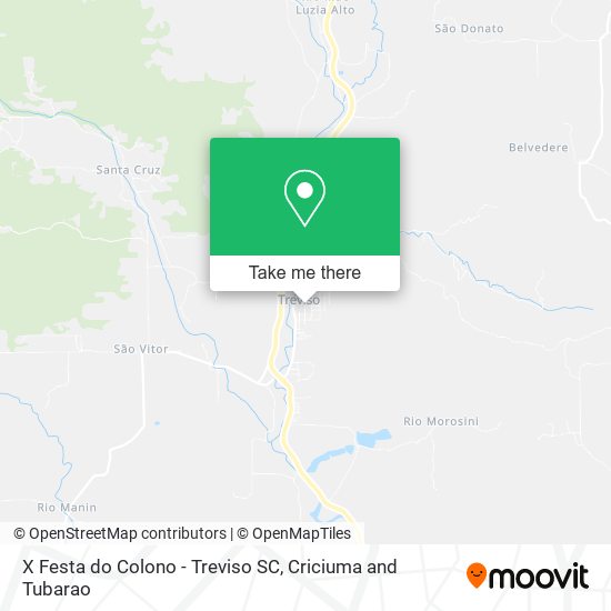 X Festa do Colono - Treviso SC map