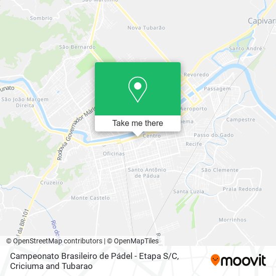 Campeonato Brasileiro de Pádel - Etapa S / C map