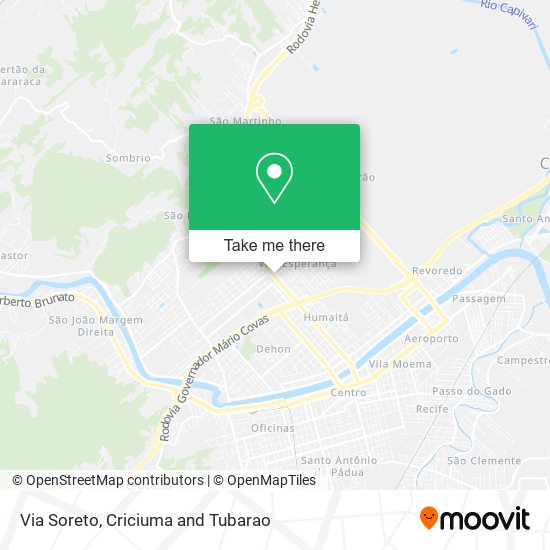 Via Soreto map