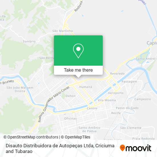 Mapa Disauto Distribuidora de Autopeças Ltda
