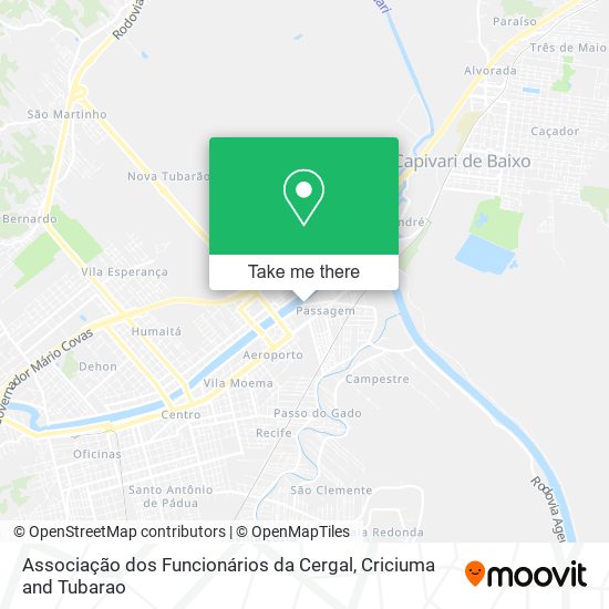 Associação dos Funcionários da Cergal map