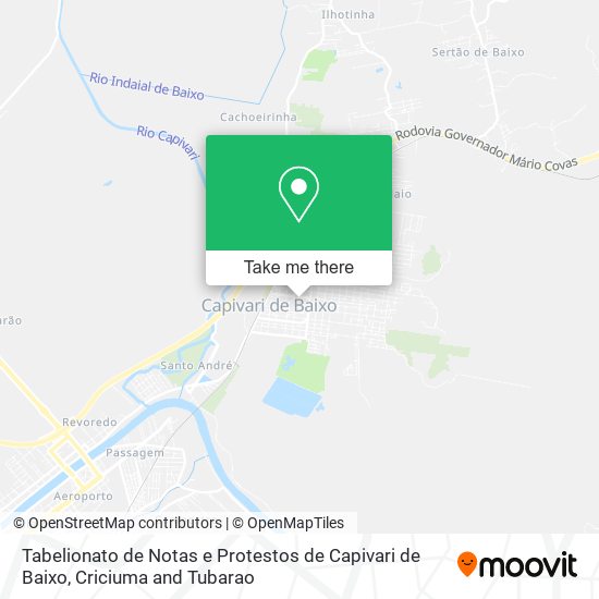 Tabelionato de Notas e Protestos de Capivari de Baixo map