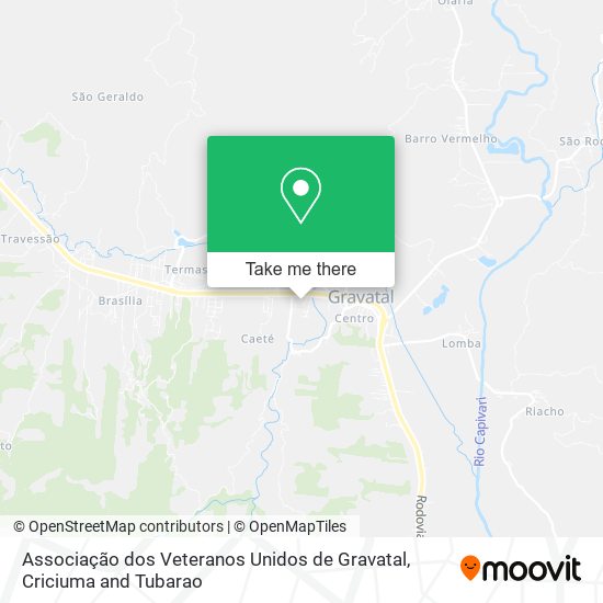 Associação dos Veteranos Unidos de Gravatal map