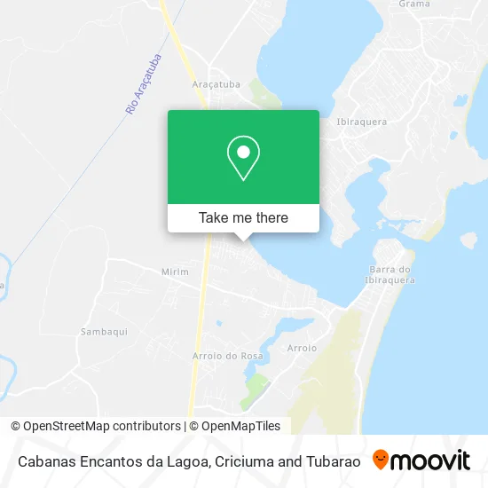 Cabanas Encantos da Lagoa map