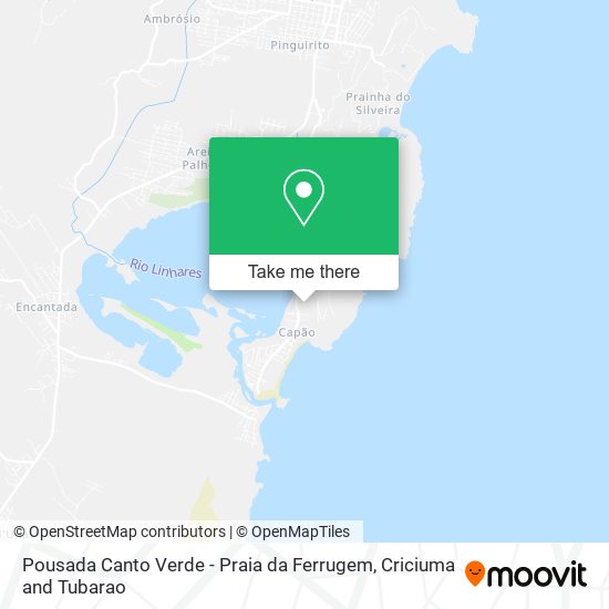 Pousada Canto Verde - Praia da Ferrugem map