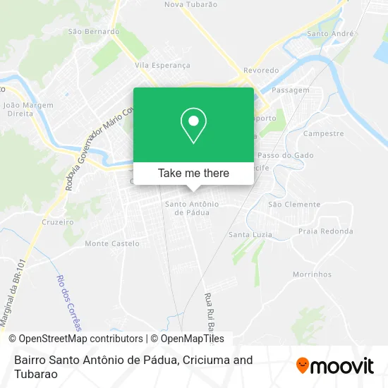 Bairro Santo Antônio de Pádua map
