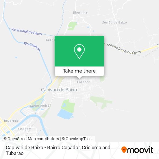 Capivari de Baixo - Bairro Caçador map