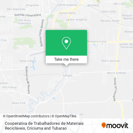 Mapa Cooperativa de Trabalhadores de Materiais Recicláveis