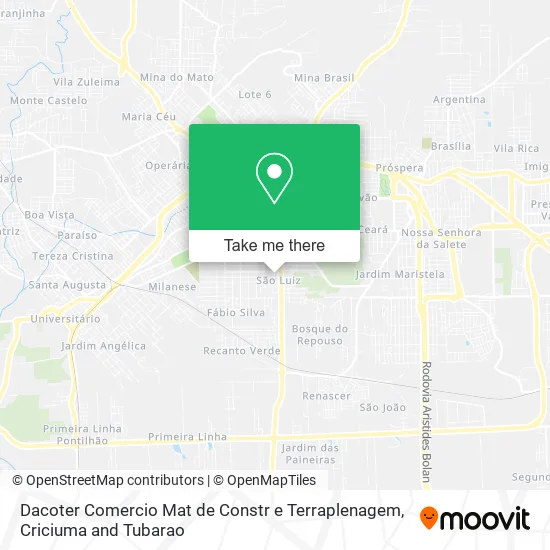 Dacoter Comercio Mat de Constr e Terraplenagem map