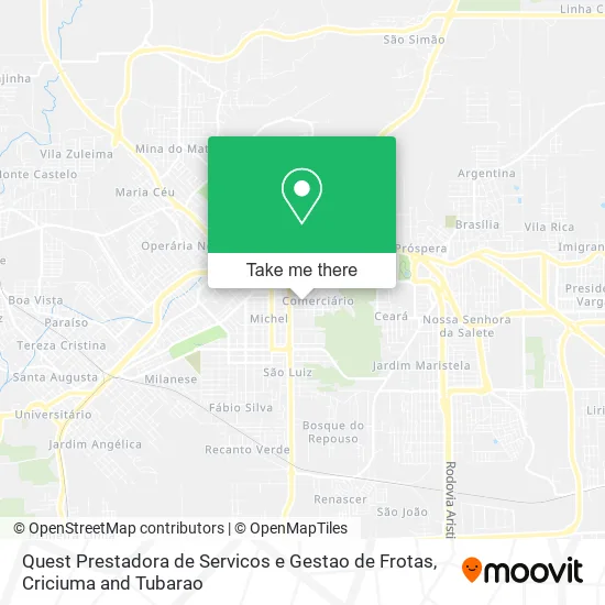 Quest Prestadora de Servicos e Gestao de Frotas map